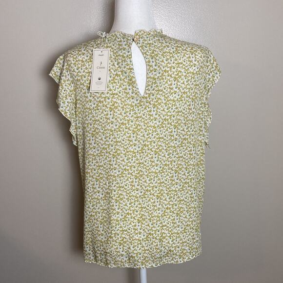 NWT Boutique Cinnie Floral Ruffle Sleeveless Top Sz Large - Picture 7 of 13